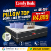 Bamboo Pillow Top Bed Set - Double Combo