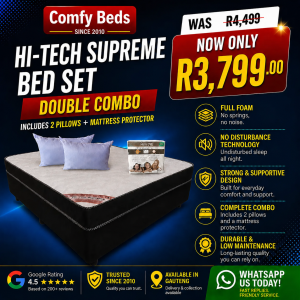 Hi Tech Supreme Bed Set - Double Combo