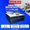 Bamboo Pillow Top Bed Set - Queen Bed Combo