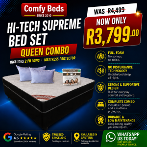 Hi Tech Supreme Bed Set - Queen Combo