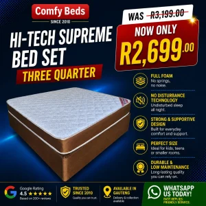 Hi-Tech Supreme Bed Set - Three-Quarter