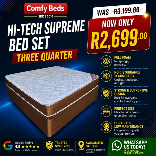 Hi-Tech Supreme Bed Set - Three-Quarter
