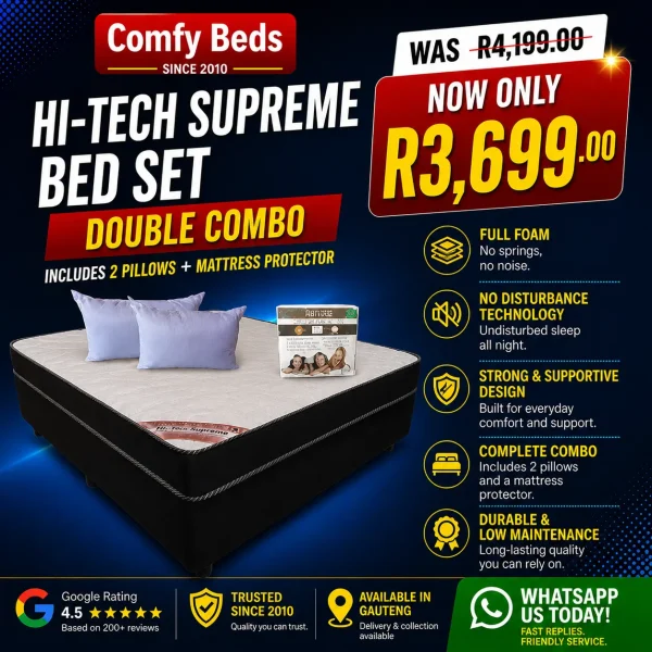 Hi-Tech Supreme Double Bed Combo
