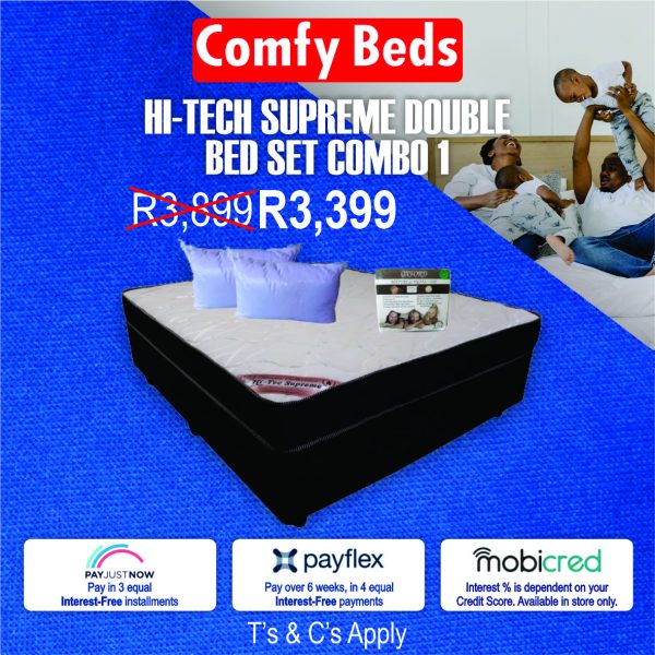 Hi-Tech Supreme Bed Set - Double Bed Combo 1