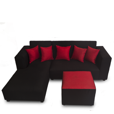 Classic 3 Seater Lounge Suite - Black