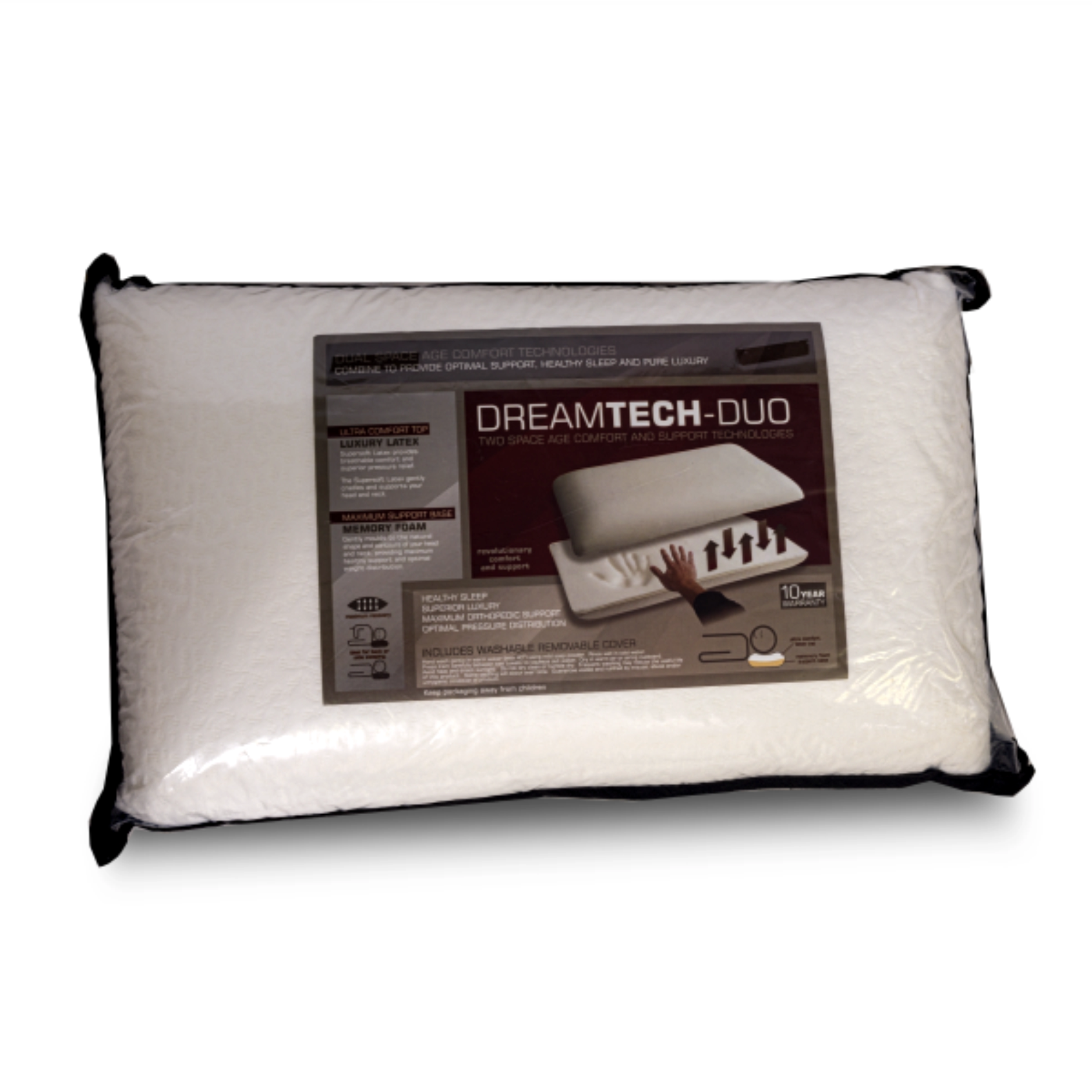 Twin Pack Chip Latex Pillows - Comfy Beds