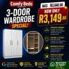3-Door Wardrobe