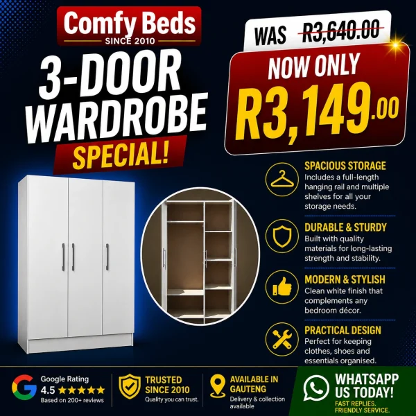 3-Door Wardrobe
