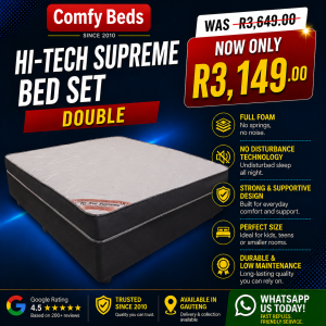 Hi-Tech Supreme Bed Set - Double