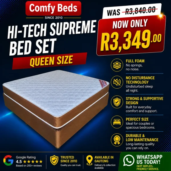 Hi-Tech Supreme Queen Size Bed Set