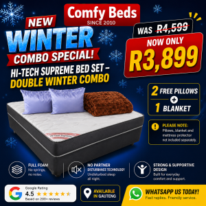 Hi-Tech Supreme Bed Set - Double Winter Combo