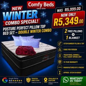 Posture Perfect Pillow Top Bed Set - Double Winter Combo