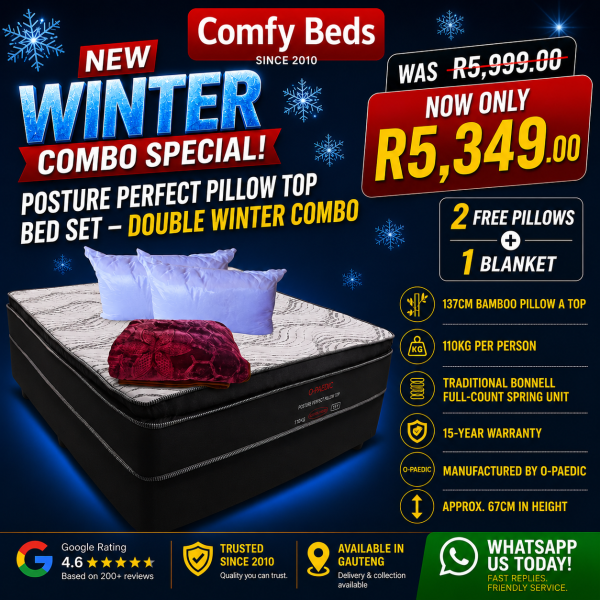 Posture Perfect Pillow Top Bed Set - Double Winter Combo