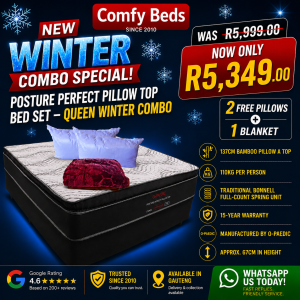 Posture Perfect Pillow Top Bed Set - Queen Winter Combo