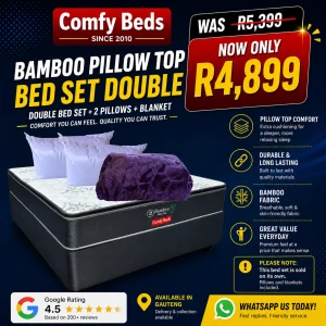 Bamboo Pillow Top Bed Set Winter Combo – Double