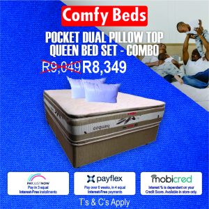 Pocket Dual Pillow Top Bed Set Queen