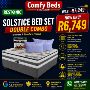 Restonic Solstice Bed Set -Double Combo