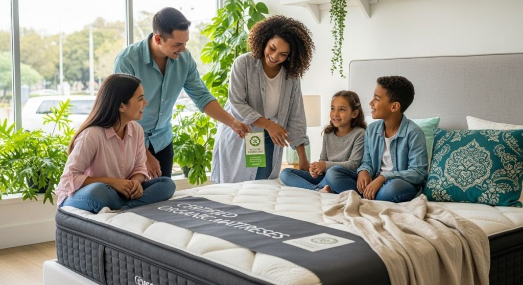 organic mattress showroom family