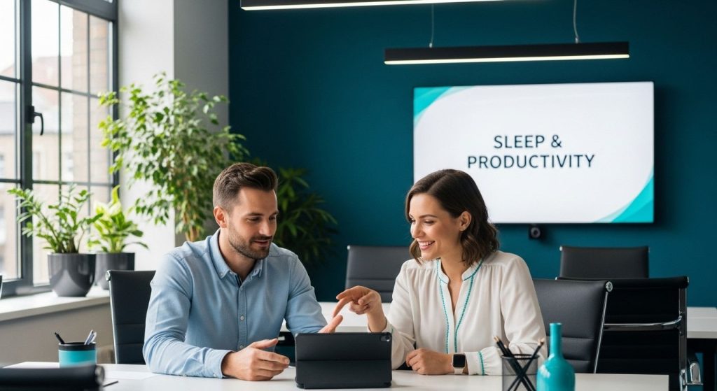 office teamwork well rested