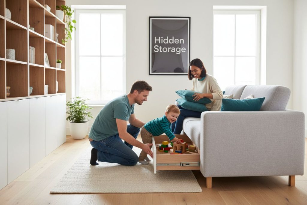 hidden storage furniture living room