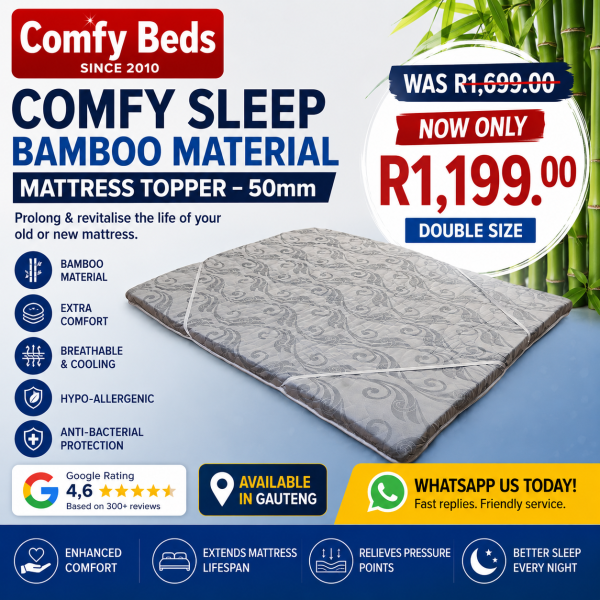 Bamboo Mattress Topper 50mm