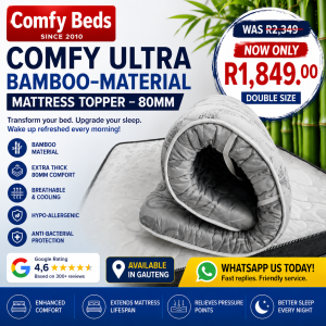 Comfy Ultra Bamboo Material Mattress Topper – 80mm