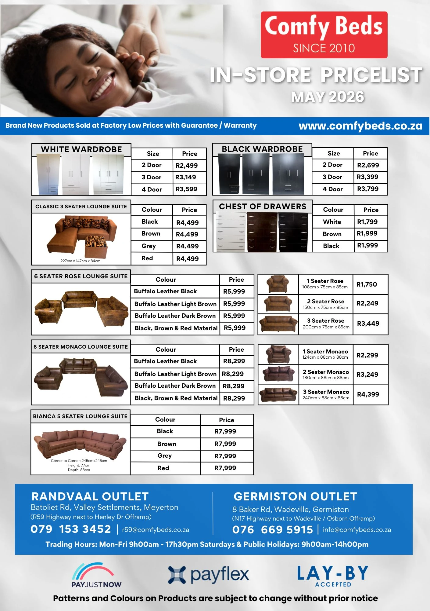 Comfy Beds Price List - May'26 p4