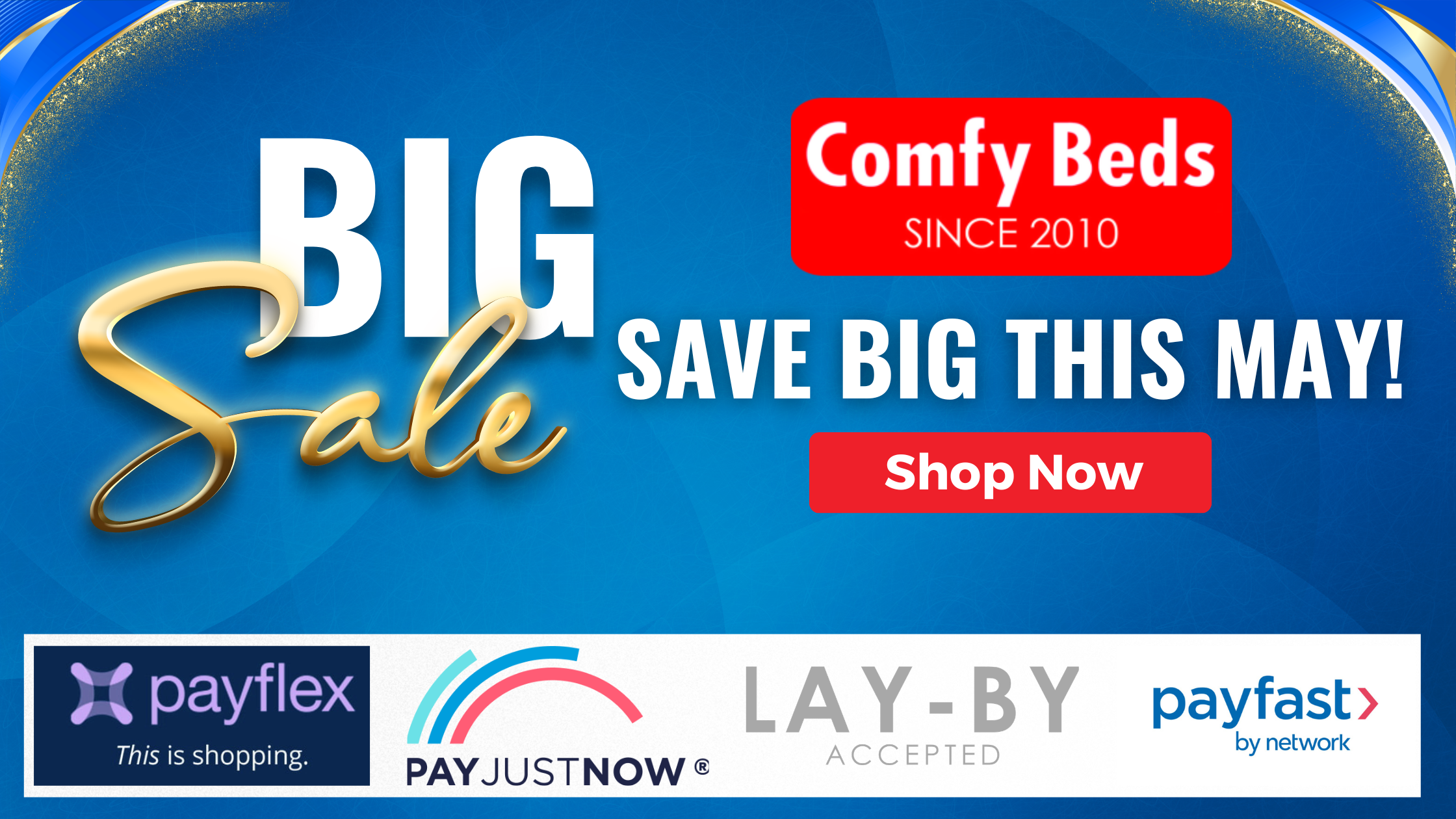 Comfy Beds Website Banner - May'26
