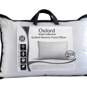 Oxford Quilted Memory Foam Pillow packaging